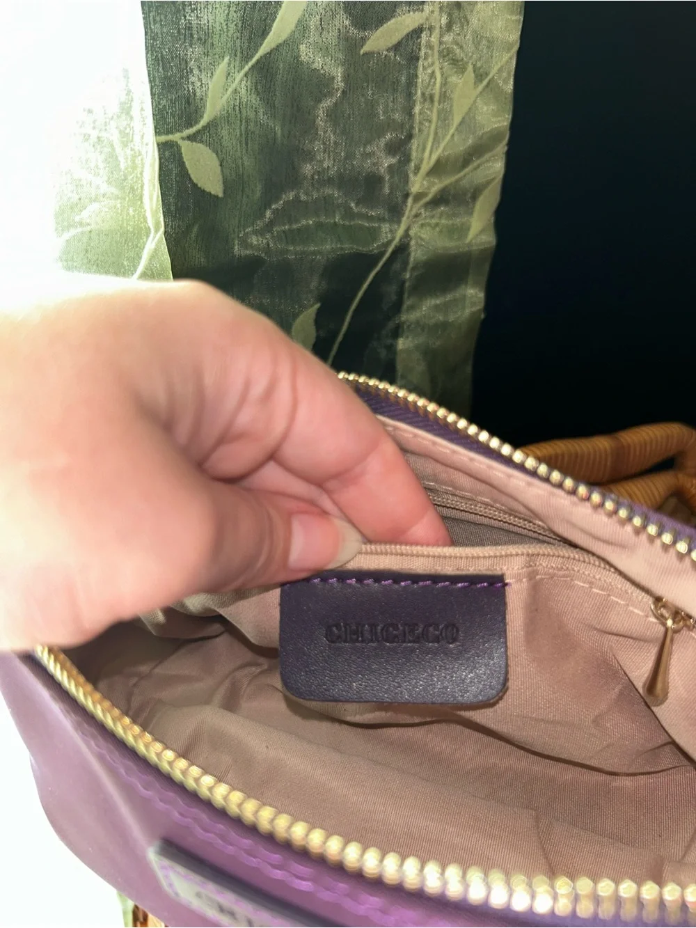 CHICECO Purple Zip Cosmetic Pouch -NWOT-